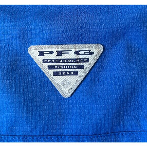 Columbia PFG Omni Freeze Shirt Men's Sz XL Blue/Gray Button Outdoor - Picture 6 of 8